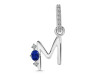 Lapis & White Topaz Alphabet M Pendant LLP-RDA-39.