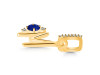 Lapis & White Topaz Alphabet M Pendant LLP-RDA-39.