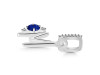 Lapis & White Topaz Alphabet M Pendant LLP-RDA-39.