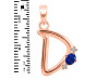 Lapis & White Topaz Alphabet D Pendant LLP-RDA-4.