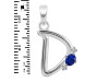 Lapis & White Topaz Alphabet D Pendant LLP-RDA-4.