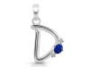 Lapis & White Topaz Alphabet D Pendant LLP-RDA-4.