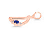 Lapis & White Topaz Alphabet D Pendant LLP-RDA-4.