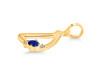 Lapis & White Topaz Alphabet D Pendant LLP-RDA-4.