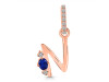 Lapis & White Topaz Alphabet N Pendant LLP-RDA-40.
