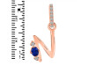 Lapis & White Topaz Alphabet N Pendant LLP-RDA-40.