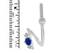 Lapis & White Topaz Alphabet N Pendant LLP-RDA-40.