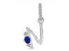 Lapis & White Topaz Alphabet N Pendant LLP-RDA-40.