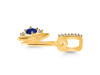 Lapis & White Topaz Alphabet N Pendant LLP-RDA-40.
