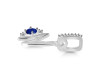 Lapis & White Topaz Alphabet N Pendant LLP-RDA-40.