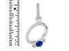 Lapis & White Topaz Alphabet O Pendant LLP-RDA-41.