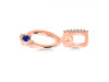 Lapis & White Topaz Alphabet O Pendant LLP-RDA-41.