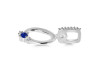 Lapis & White Topaz Alphabet O Pendant LLP-RDA-41.