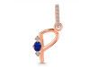 Lapis & White Topaz Alphabet P Pendant LLP-RDA-42.