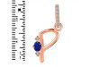 Lapis & White Topaz Alphabet P Pendant LLP-RDA-42.