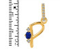 Lapis & White Topaz Alphabet P Pendant LLP-RDA-42.