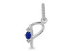 Lapis & White Topaz Alphabet P Pendant LLP-RDA-42.