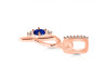 Lapis & White Topaz Alphabet P Pendant LLP-RDA-42.