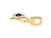 Lapis & White Topaz Alphabet P Pendant LLP-RDA-42.