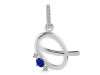 Lapis & White Topaz Alphabet Q Pendant LLP-RDA-43.