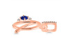 Lapis & White Topaz Alphabet Q Pendant LLP-RDA-43.
