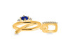 Lapis & White Topaz Alphabet Q Pendant LLP-RDA-43.