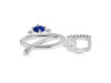 Lapis & White Topaz Alphabet Q Pendant LLP-RDA-43.