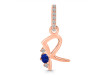 Lapis & White Topaz Alphabet R Pendant LLP-RDA-44.