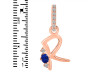 Lapis & White Topaz Alphabet R Pendant LLP-RDA-44.