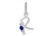 Lapis & White Topaz Alphabet R Pendant LLP-RDA-44.