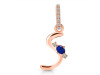 Lapis & White Topaz Alphabet S Pendant LLP-RDA-45.