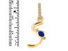 Lapis & White Topaz Alphabet S Pendant LLP-RDA-45.