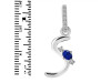 Lapis & White Topaz Alphabet S Pendant LLP-RDA-45.