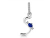 Lapis & White Topaz Alphabet S Pendant LLP-RDA-45.