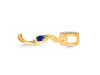 Lapis & White Topaz Alphabet S Pendant LLP-RDA-45.