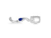 Lapis & White Topaz Alphabet S Pendant LLP-RDA-45.