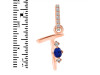 Lapis & White Topaz Alphabet T Pendant LLP-RDA-46.