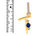 Lapis & White Topaz Alphabet T Pendant LLP-RDA-46.
