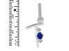 Lapis & White Topaz Alphabet T Pendant LLP-RDA-46.