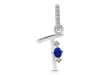 Lapis & White Topaz Alphabet T Pendant LLP-RDA-46.