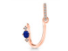 Lapis & White Topaz Alphabet U Pendant LLP-RDA-47.