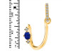 Lapis & White Topaz Alphabet U Pendant LLP-RDA-47.