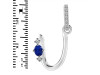 Lapis & White Topaz Alphabet U Pendant LLP-RDA-47.