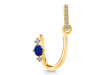 Lapis & White Topaz Alphabet U Pendant LLP-RDA-47.
