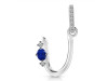Lapis & White Topaz Alphabet U Pendant LLP-RDA-47.