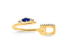 Lapis & White Topaz Alphabet U Pendant LLP-RDA-47.