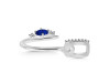 Lapis & White Topaz Alphabet U Pendant LLP-RDA-47.