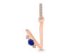 Lapis & White Topaz Alphabet V Pendant LLP-RDA-48.
