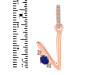 Lapis & White Topaz Alphabet V Pendant LLP-RDA-48.