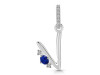 Lapis & White Topaz Alphabet V Pendant LLP-RDA-48.